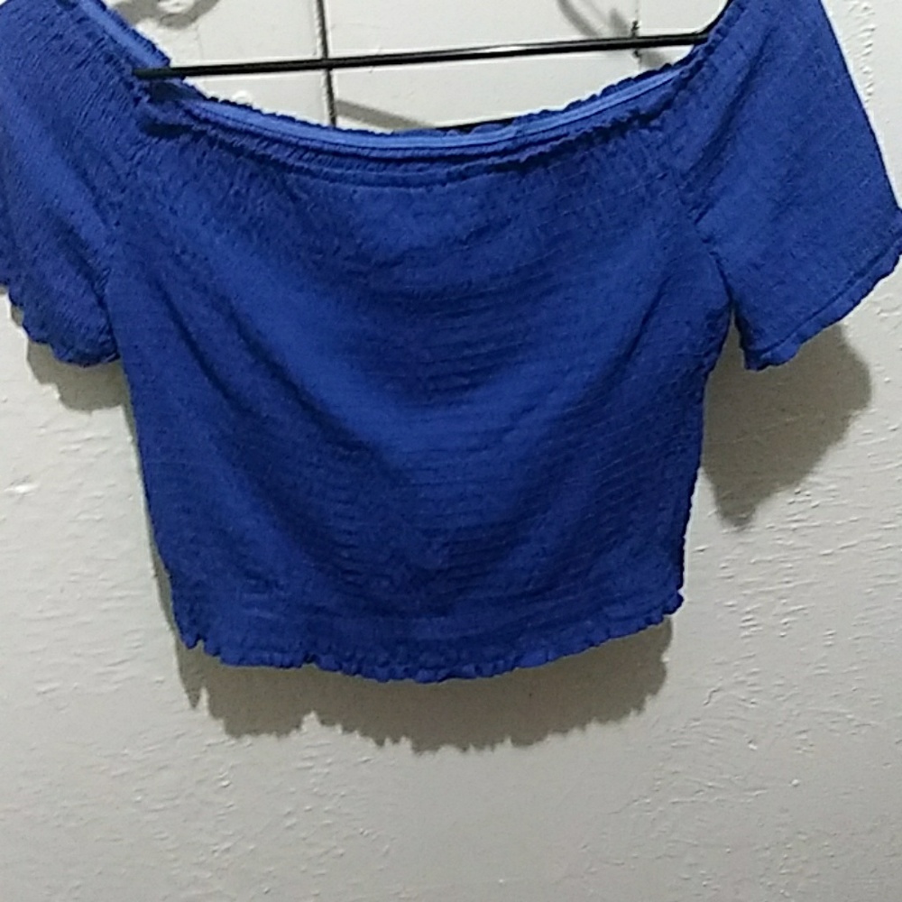 Blue crop top